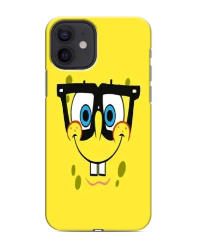 Чехол для iPhone 12 с картинкой «Минималистичный Спанч Боб» Чехол для iPhone 12 с картинкой «Минималистичный Спанч Боб»