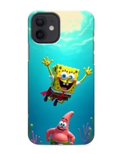 Чехол для iPhone 12 с картинкой «Спанч Боб под водой»