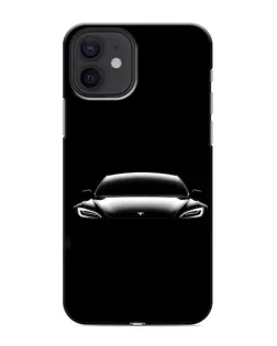 Чохол для iPhone 12 з картинкою «Фари Tesla Night»