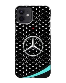 Чохол для iPhone 12 з картинкою «Mercedes — бірюзовий акцент»