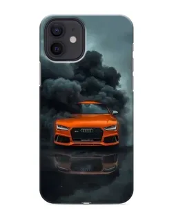 Чохол для iPhone 12 з картинкою «Audi у хмарах диму»