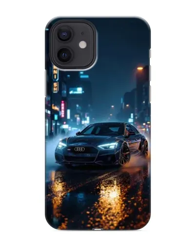 Чохол для iPhone 12 з картинкою «Нічне місто та Audi» Чохол для iPhone 12 з картинкою «Нічне місто та Audi»