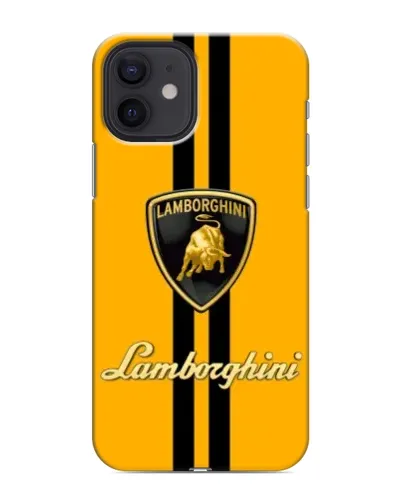 Чохол для iPhone 12 з картинкою «Lamborghini Stripe жовтий»