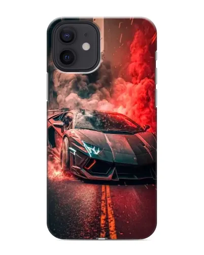 Чохол для iPhone 12 з картинкою «Lamborghini червоний дим»