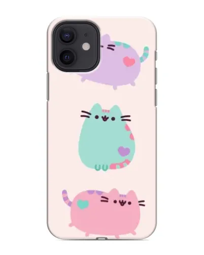 Чехол для iPhone 12 с картинкой «Pusheen трио»