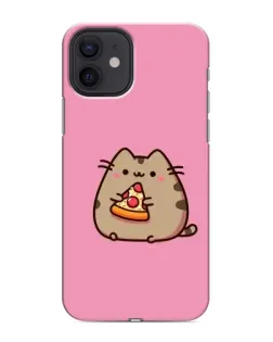 Чехол для iPhone 12 с картинкой «Пушин с пиццей»