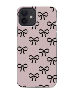 Чохол для iPhone 12 з картинкою «Чорні бантики»