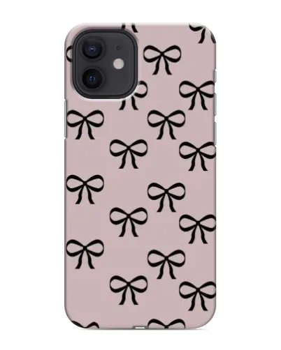 Чохол для iPhone 12 з картинкою «Чорні бантики»