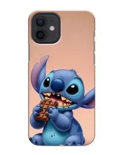 Чехол для iPhone 12 с картинкой «Стич ест шоколад»