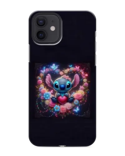 Чехол для iPhone 12 с картинкой «Stitch в цветах»