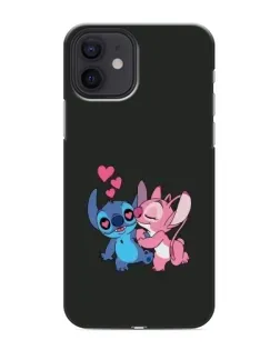 Чехол для iPhone 12 с картинкой «Анжел целует Стича»