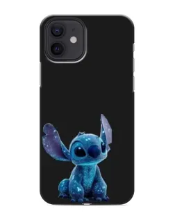 Чехол для iPhone 12 с картинкой «Стич на черном»