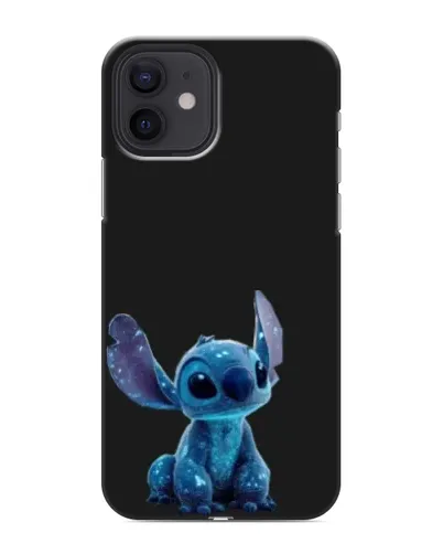 Чехол для iPhone 12 с картинкой «Стич на черном»