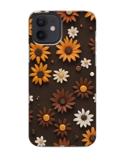 Чохол для iPhone 12 з картинкою «Візерунок з маленьких соняшників»