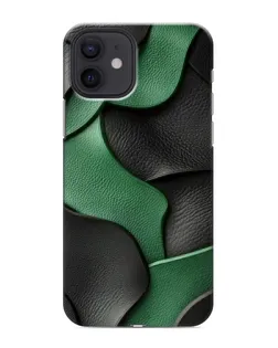 Чохол для iPhone 12 з картинкою «Зелені шкіряні хвилі»