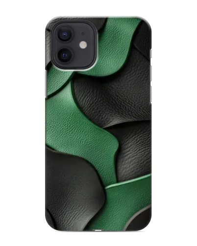 Чохол для iPhone 12 з картинкою «Зелені шкіряні хвилі»