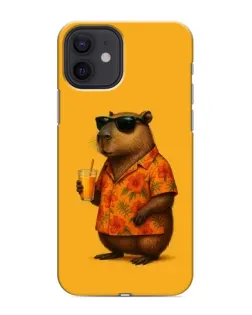 Чохол для iPhone 12 з картинкою «Капібара на відпочинку»