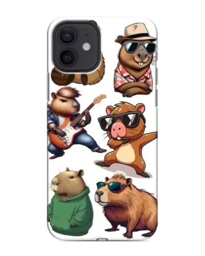 Чохол для iPhone 12 з картинкою «Круті капібари музиканти» Чохол для iPhone 12 з картинкою «Круті капібари музиканти»