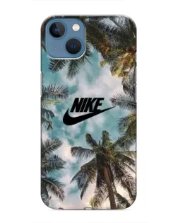 Чехол для iPhone 13 Mini с картинкой «Тропический принт Nike»