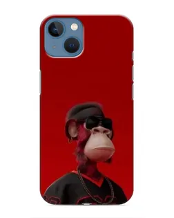 Чехол для iPhone 13 Mini с картинкой «Bored Ape в красном»