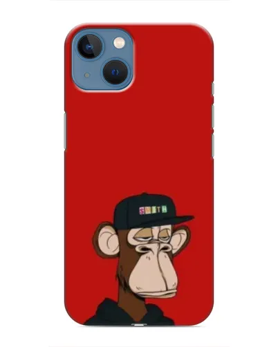 Чехол для iPhone 13 Mini с картинкой «Bored Ape — красный фон» Чехол для iPhone 13 Mini с картинкой «Bored Ape — красный фон»