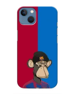 Чехол для iPhone 13 Mini с картинкой «Bored Ape — фанат Барсы»