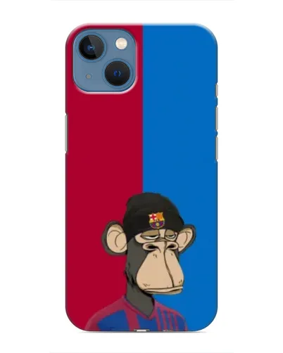 Чехол для iPhone 13 Mini с картинкой «Bored Ape — фанат Барсы» Чехол для iPhone 13 Mini с картинкой «Bored Ape — фанат Барсы»