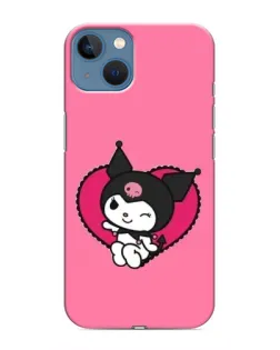 Чехол для iPhone 13 Mini с картинкой «Kuromi — любовь в сердце»