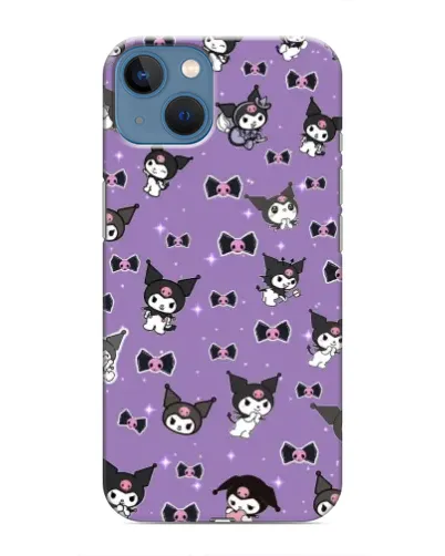 Чехол для iPhone 13 Mini с картинкой «Kuromi — паттерн» Чехол для iPhone 13 Mini с картинкой «Kuromi — паттерн»