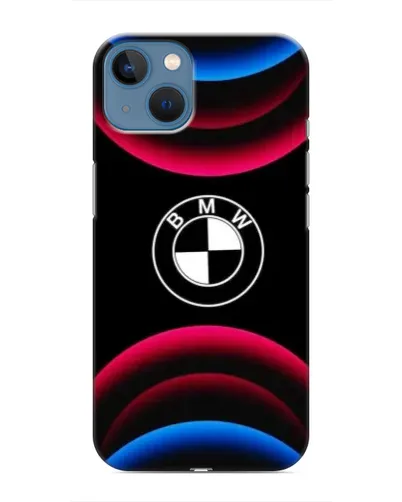 Чехол для iPhone 13 Mini с картинкой «Логотип BMW и неоновые дуги» Чехол для iPhone 13 Mini с картинкой «Логотип BMW и неоновые дуги»