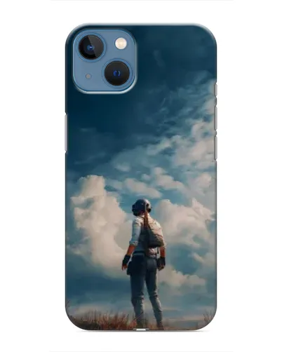 Чохол для iPhone 13 Mini з картинкою «Герой PUBG на скелі»