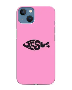 Чохол для iPhone 13 Mini з картинкою «Рожевий символ Jesus»