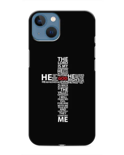 Чехол для iPhone 13 Mini с картинкой «Текстовый крест» Чехол для iPhone 13 Mini с картинкой «Текстовый крест»