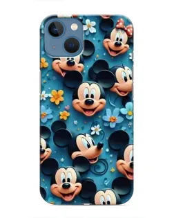 Чехол для iPhone 13 Mini с картинкой «Паттерн Микки и Минни»