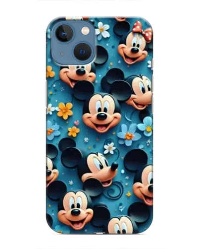 Чехол для iPhone 13 Mini с картинкой «Паттерн Микки и Минни»