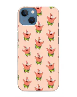 Чехол для iPhone 13 Mini с картинкой «Патрик Стар паттерн»