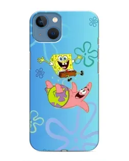 Чехол для iPhone 13 Mini с картинкой «Спанч Боб и Патрик»