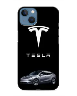 Чехол для iPhone 13 Mini с картинкой «Tesla Model Y»