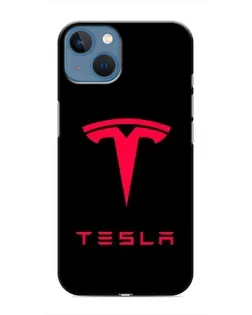 Чехол для iPhone 13 Mini с картинкой «Tesla Red Logo»