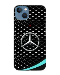 Чехол для iPhone 13 Mini с картинкой «Mercedes — бирюзовый акцент»