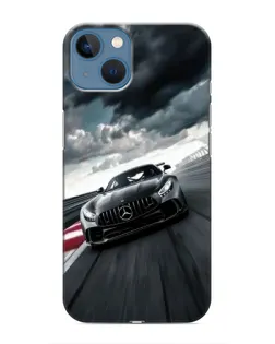 Чехол для iPhone 13 Mini с картинкой «Гоночный Mercedes AMG»