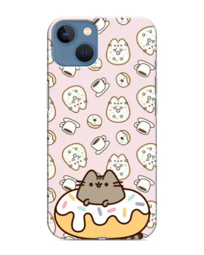 Чехол для iPhone 13 Mini с картинкой «Пушин на пончике» Чехол для iPhone 13 Mini с картинкой «Пушин на пончике»
