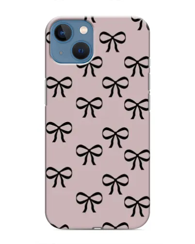 Чехол для iPhone 13 Mini с картинкой «Черные бантики»