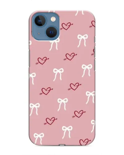 Чехол для iPhone 13 Mini с картинкой «Сердца и банты»