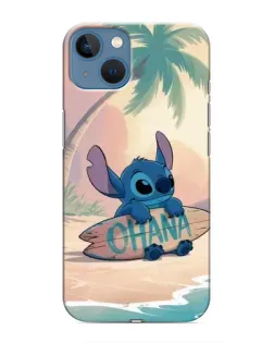 Чехол для iPhone 13 Mini с картинкой «Стич на серфе»