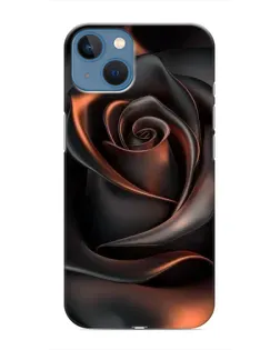 Чехол для iPhone 13 Mini с картинкой «Шелковая черная роза»