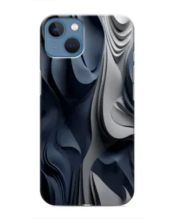 Чехол для iPhone 13 Mini с картинкой «Объемные синие складки»