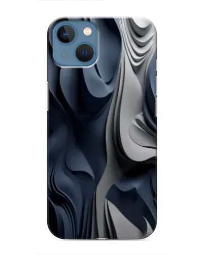 Чехол для iPhone 13 Mini с картинкой «Объемные синие складки» Чехол для iPhone 13 Mini с картинкой «Объемные синие складки»