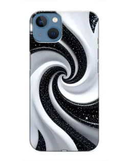 Чехол для iPhone 13 Mini с картинкой «Черно-белая спираль»