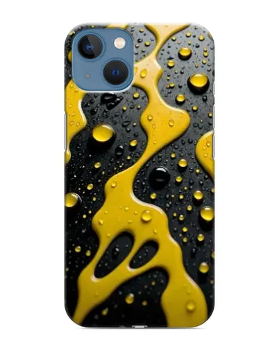 Чехол для iPhone 13 Mini с картинкой «Жидкое желтое золото» Чехол для iPhone 13 Mini с картинкой «Жидкое желтое золото»